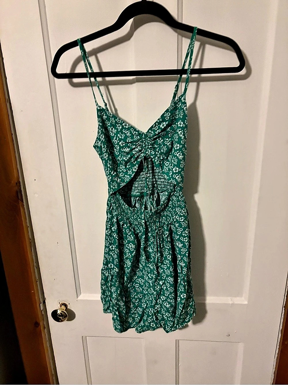 Hollister Floral Mini Dress Green & White Size Small